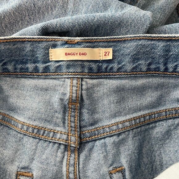 Levi's Medium Wash Blue No-Stretch Denim Baggy Dad Jeans Women's Size 27 - Picture 5 of 6